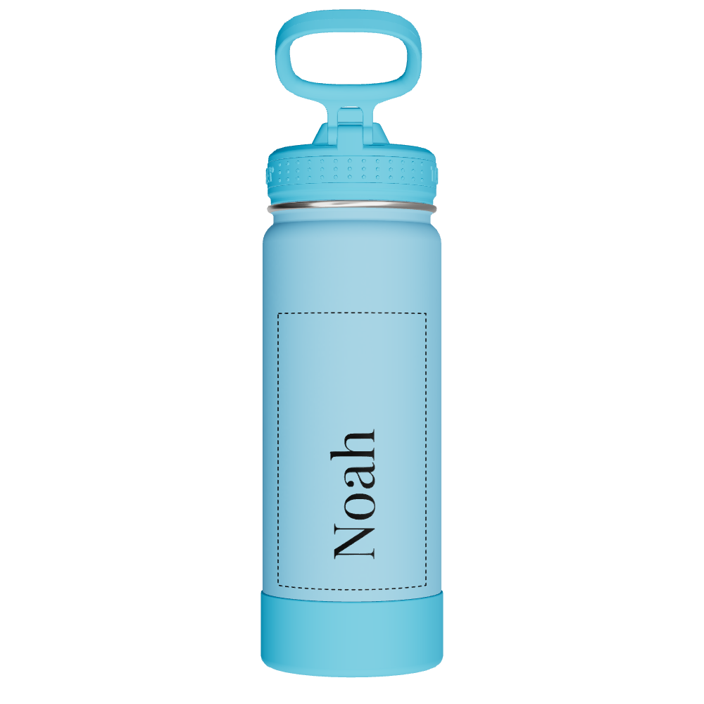 Actives Kids Glow In The Dark Water Bottle With Straw Lid - customized