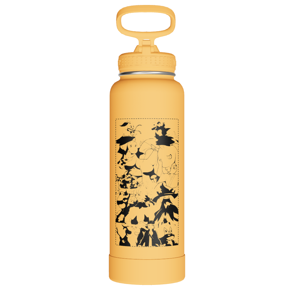 Actives Water Bottle With Straw Lid - customized